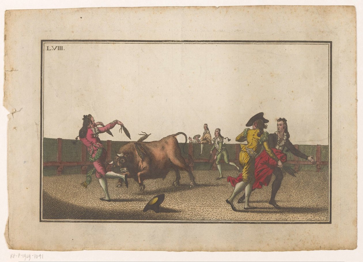 يتم تحدي برج الثور مع العصابات Coleccion de las Principales suertes de una corrida de toros (عنوان السلسلة) مجموعة من أهم المناورات في مصارعة الثيران (عنوان المسلسل) بواسطة لويس فرنانديز نوسيرت