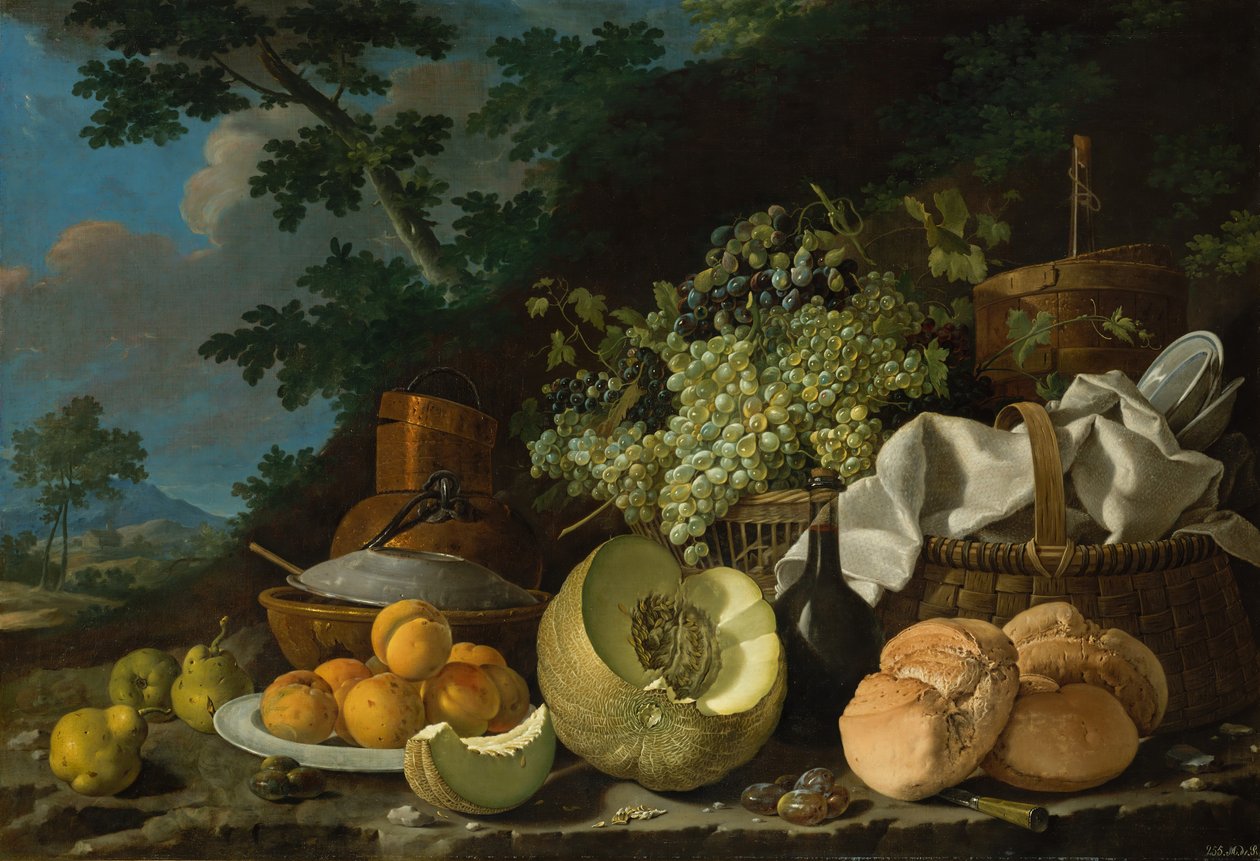 وجبة بعد الظهر لا ميريندا ، كاليفورنيا. 1772. بواسطة لويس إجيديو ميلينديز