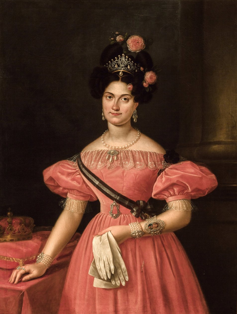 ماري كريستين دي بوربون-سيسيليس - الكلاسيكية الجديدة: صورة ماريا كريستينا من الصقليتين (1806-1878) بواسطة كروز إي ريوس ، لويس دي لا (1776-1853) بواسطة لويس دي لا كروز واي ريوس
