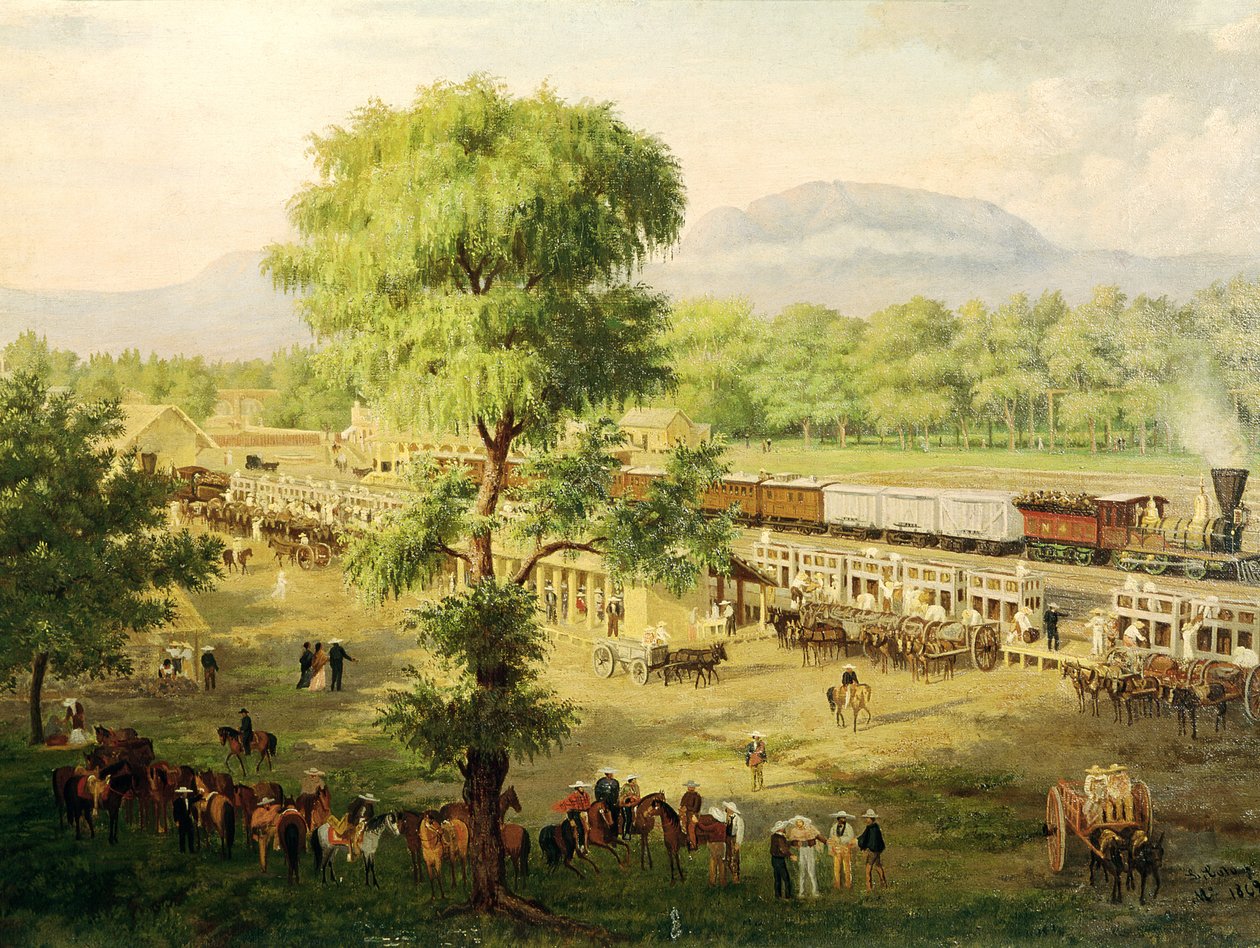 سكة حديد في وادي المكسيك ، 1869 بواسطة لويز كوتو