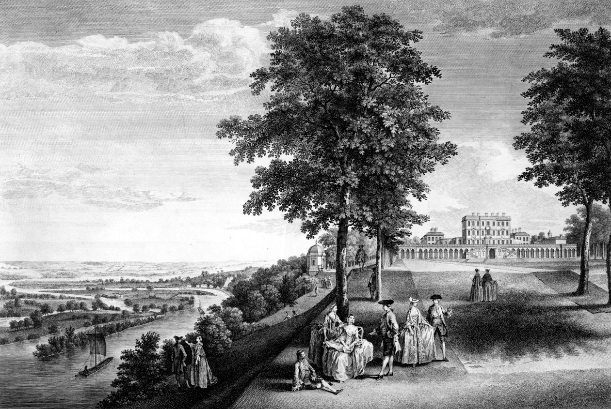 منظر لكليفدين في باكينجهامشير ، مقر الرايت أونرابل إيرل إنشيكوين ، 1759 بواسطة لوك سوليفان