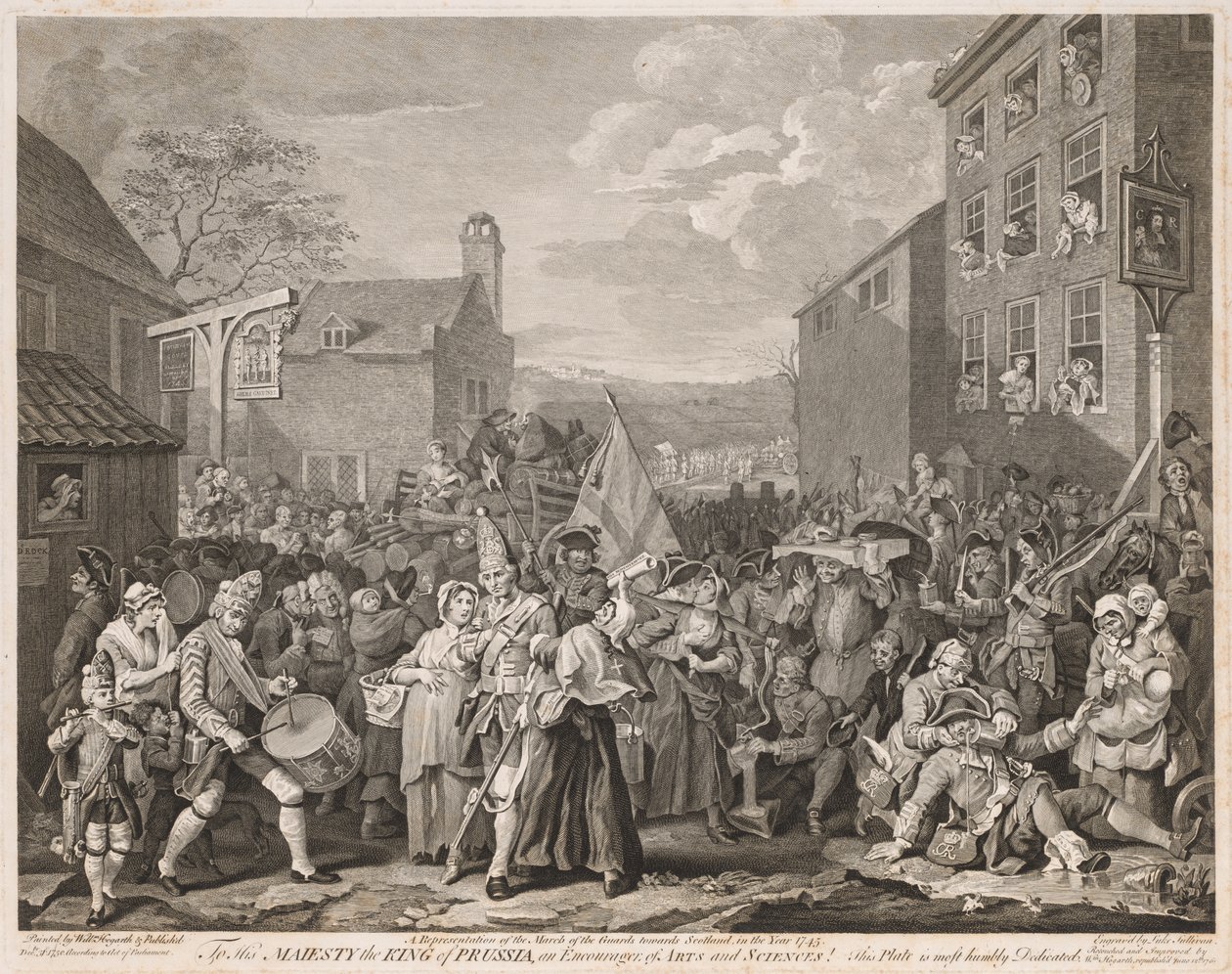 مارس إلى فينشلي في عام 1746 (بعد هوغارث) بواسطة لوك سوليفان