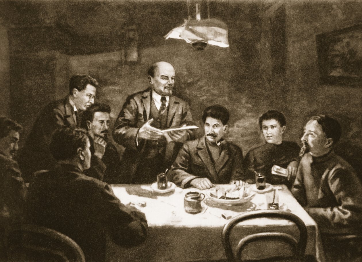 اجتماع اللجنة المركزية للحزب البلشفي ، 23 أكتوبر 1917 (ليتو) بواسطة لوبوف (سمة إلى)
