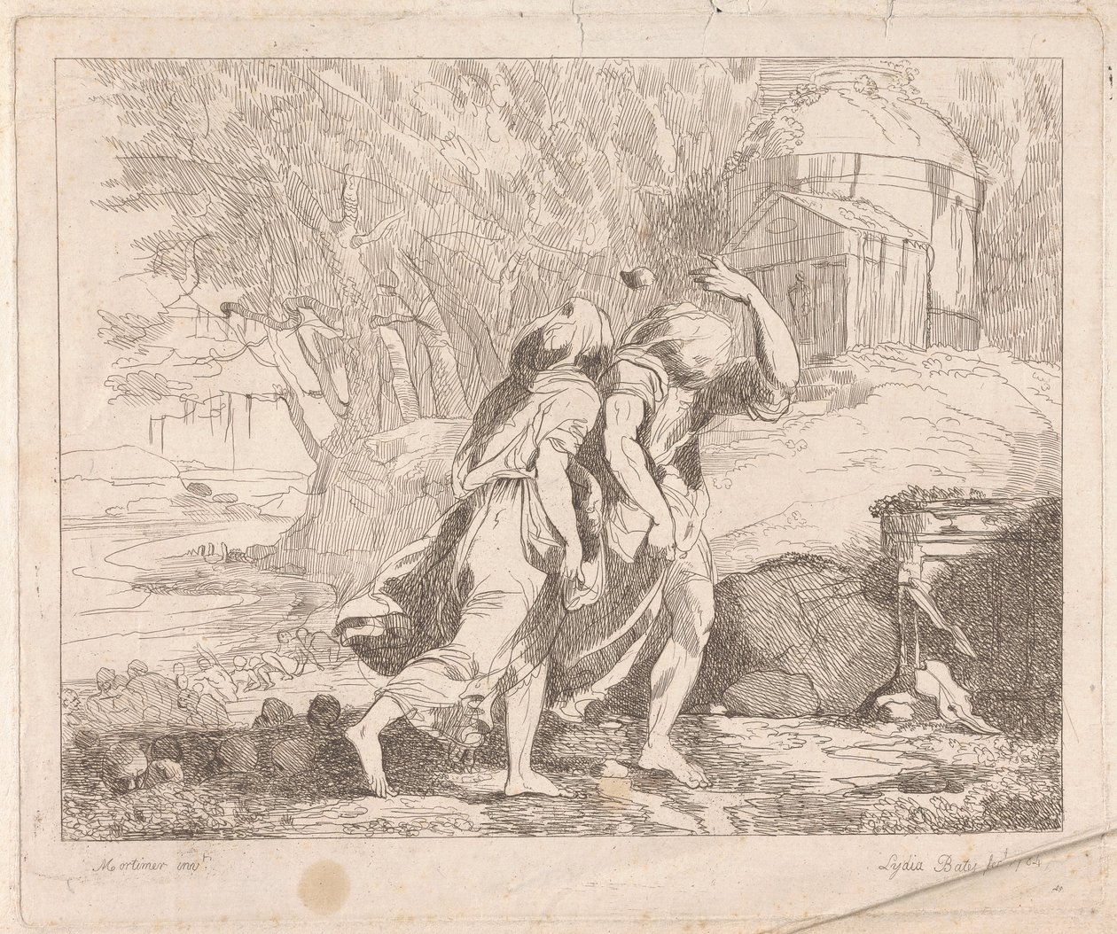 Deucalion و Pyrrha بعد الطوفان بواسطة ليديا بيتس