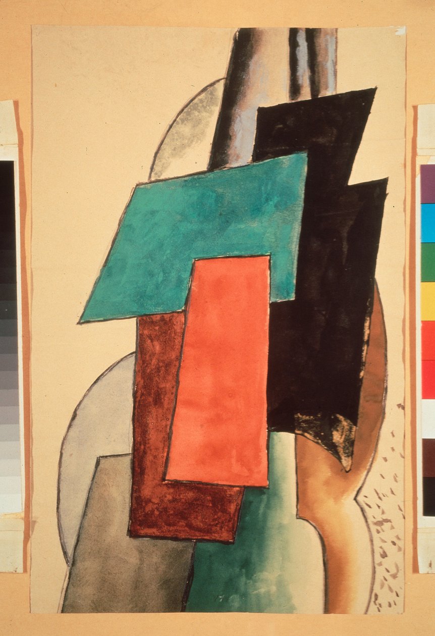 الرسم المعماري. لوحة ليوبوف (ليوبوف) سيرجيفنا بوبوفا (1889-1924) ، زيت على قماش بواسطة ليوبوف سيرجيفنا بوبوفا