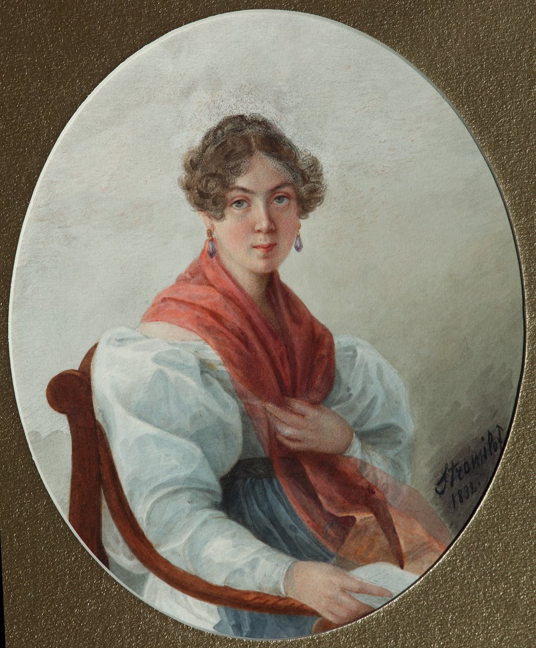 صورة لـ NA Vasilyeva ، 1835 بواسطة ليوبوف ستيبانوفنا بوروزدنا ستروميلوفا