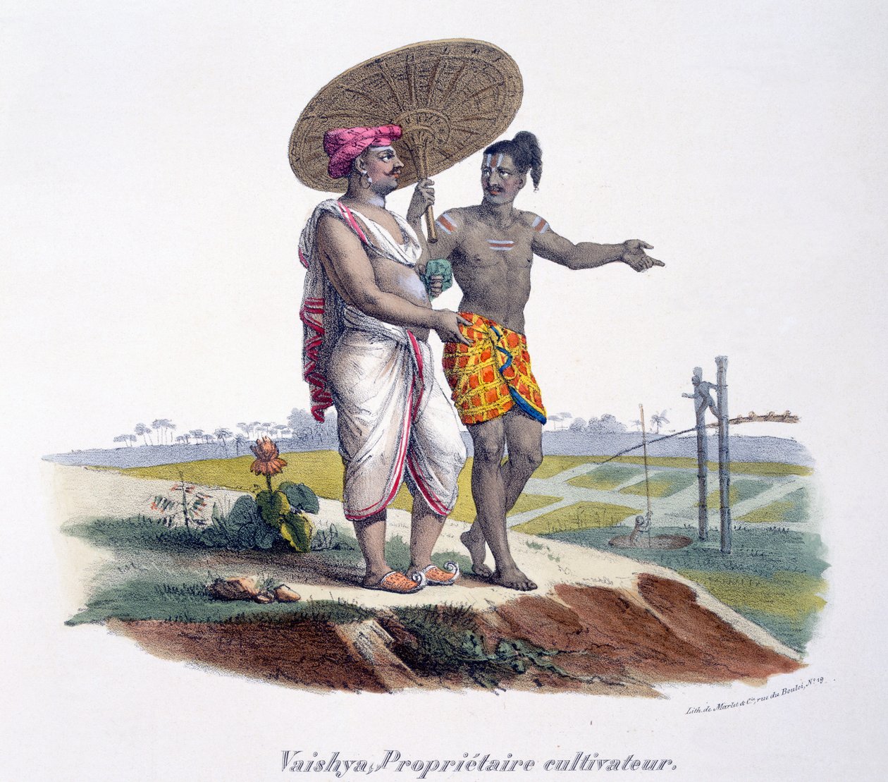 رجل من طبقة فايشيا يتفقد ممتلكاته الصغيرة 1827-1835 بواسطة ME Burnouf