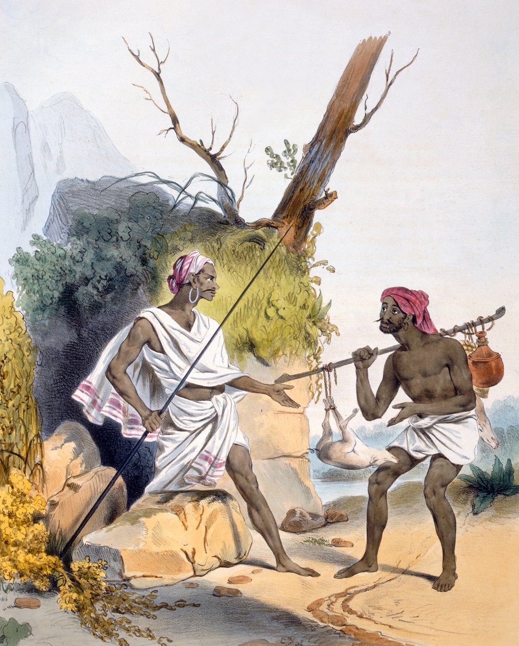 لص ينصب كمينًا لأحد المارة ، 1827-1835 بواسطة ME Burnouf