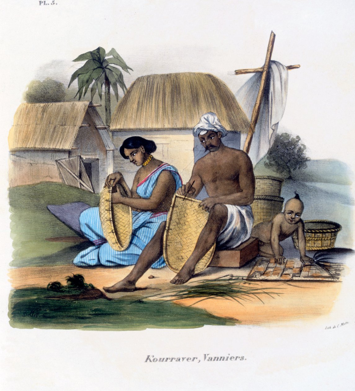 سلة النساجون ، 1827-1835 بواسطة ME Burnouf