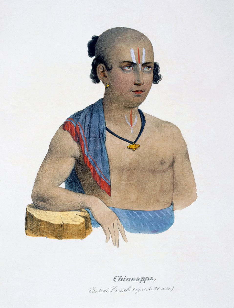 Chinnappa من طائفة Paraiyar ، البالغ من العمر 21 ، 1827-1835 بواسطة ME Burnouf