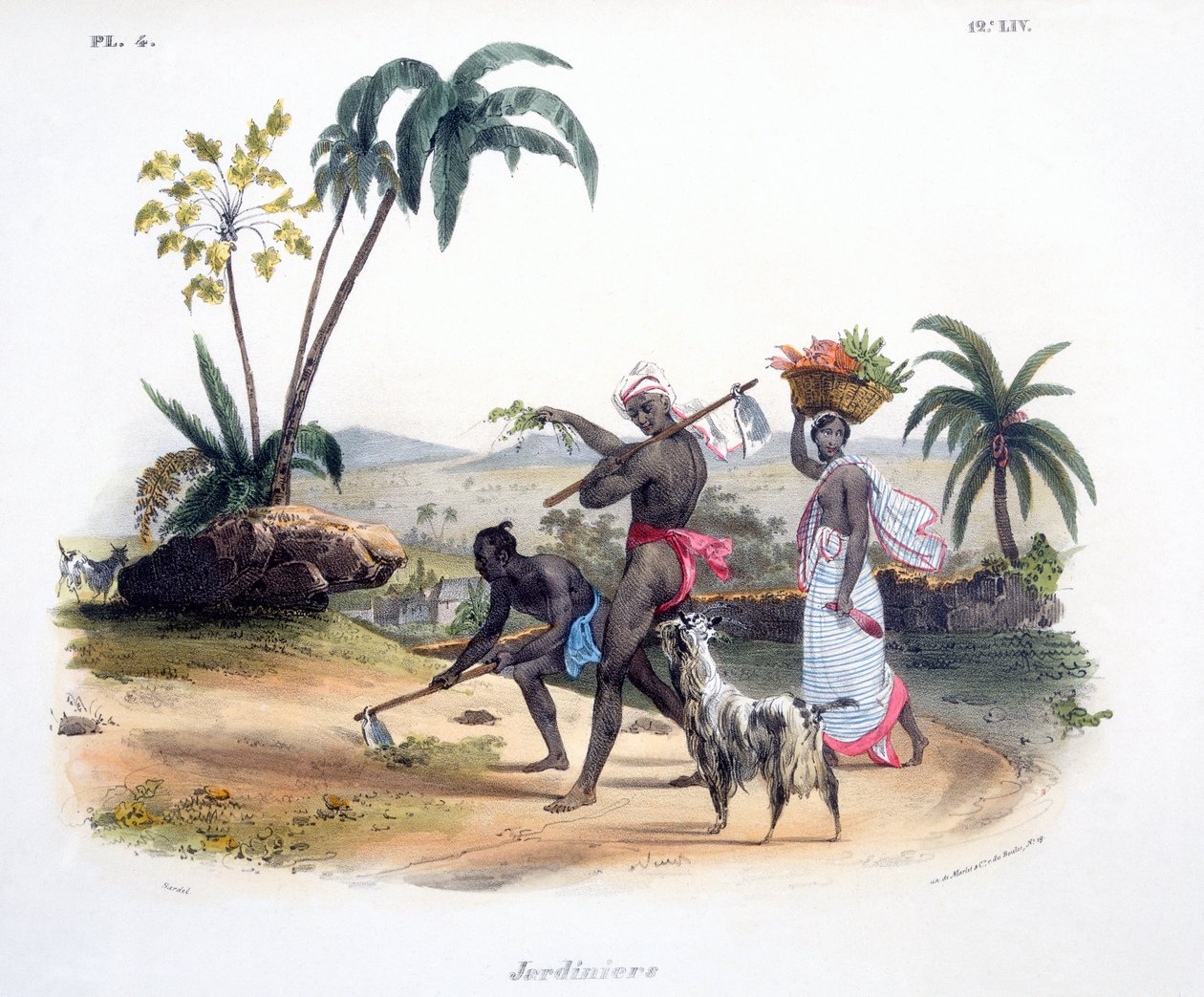 البستانيون يزرعون الخضروات ، 1827-1835 بواسطة ME Burnouf