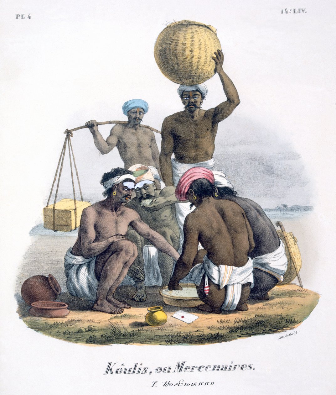 العمال الذين يتقاسمون الأرز ، 1827-1835 بواسطة ME Burnouf
