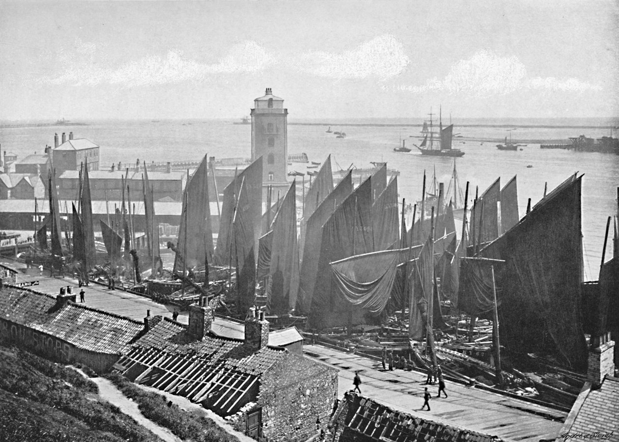 الإضاءة المنخفضة ، North Shields ، c1896 بواسطة م عمتي