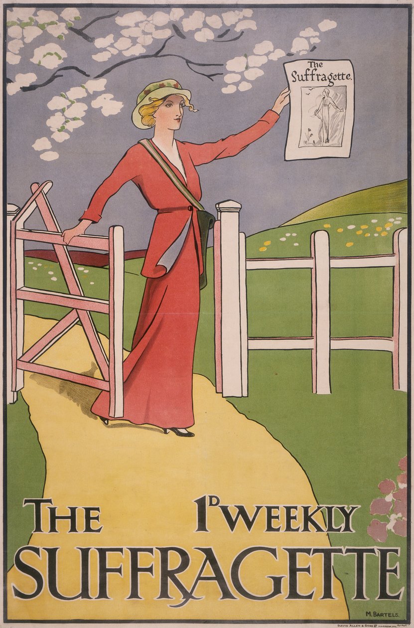 ملصق لصحيفة Suffragette، c1910-c1915 بواسطة إم بارتلز