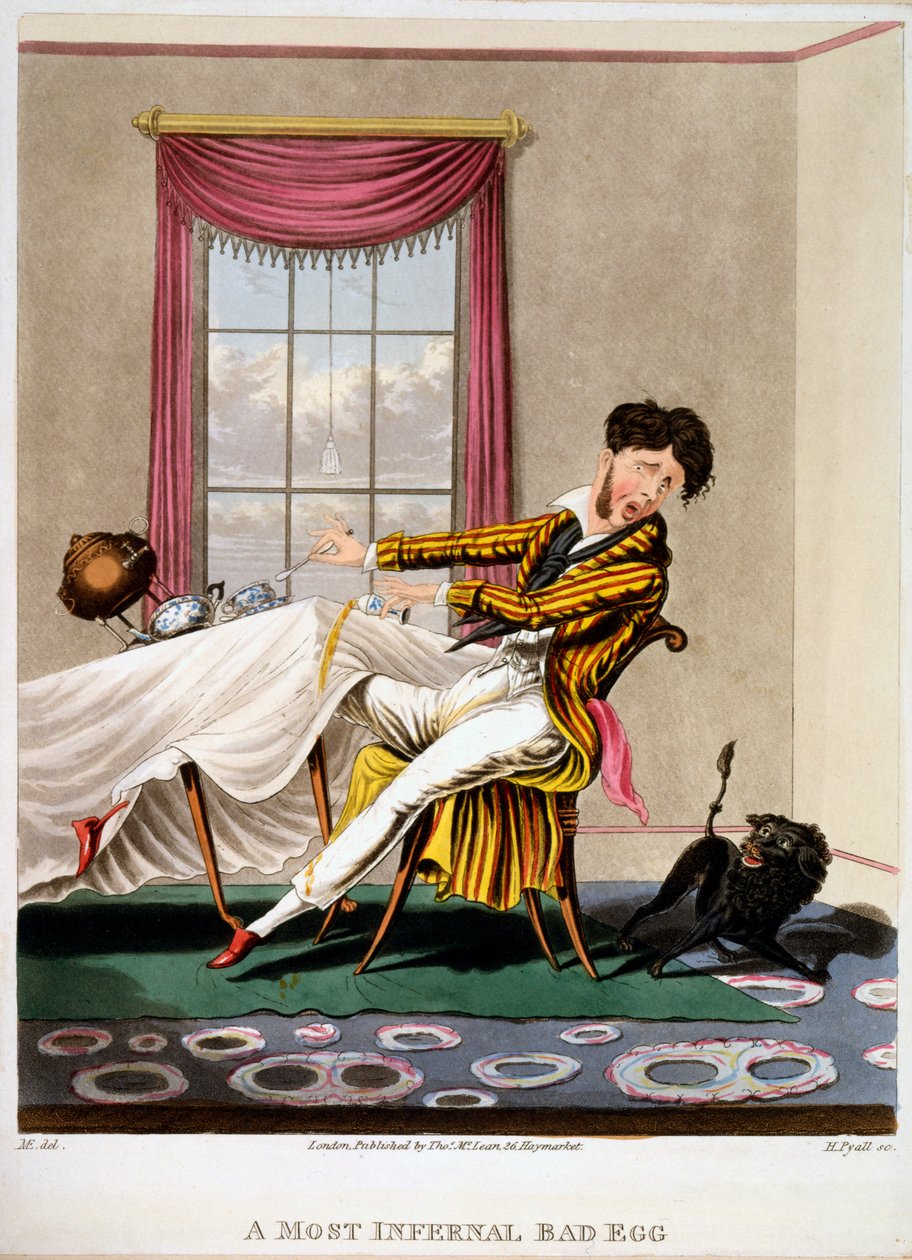 أكثر بيضة سيئة جهنمية ، مطبوعة من صنع H Pyall ، 1827 (نقش يدوي) بواسطة إجيرتون