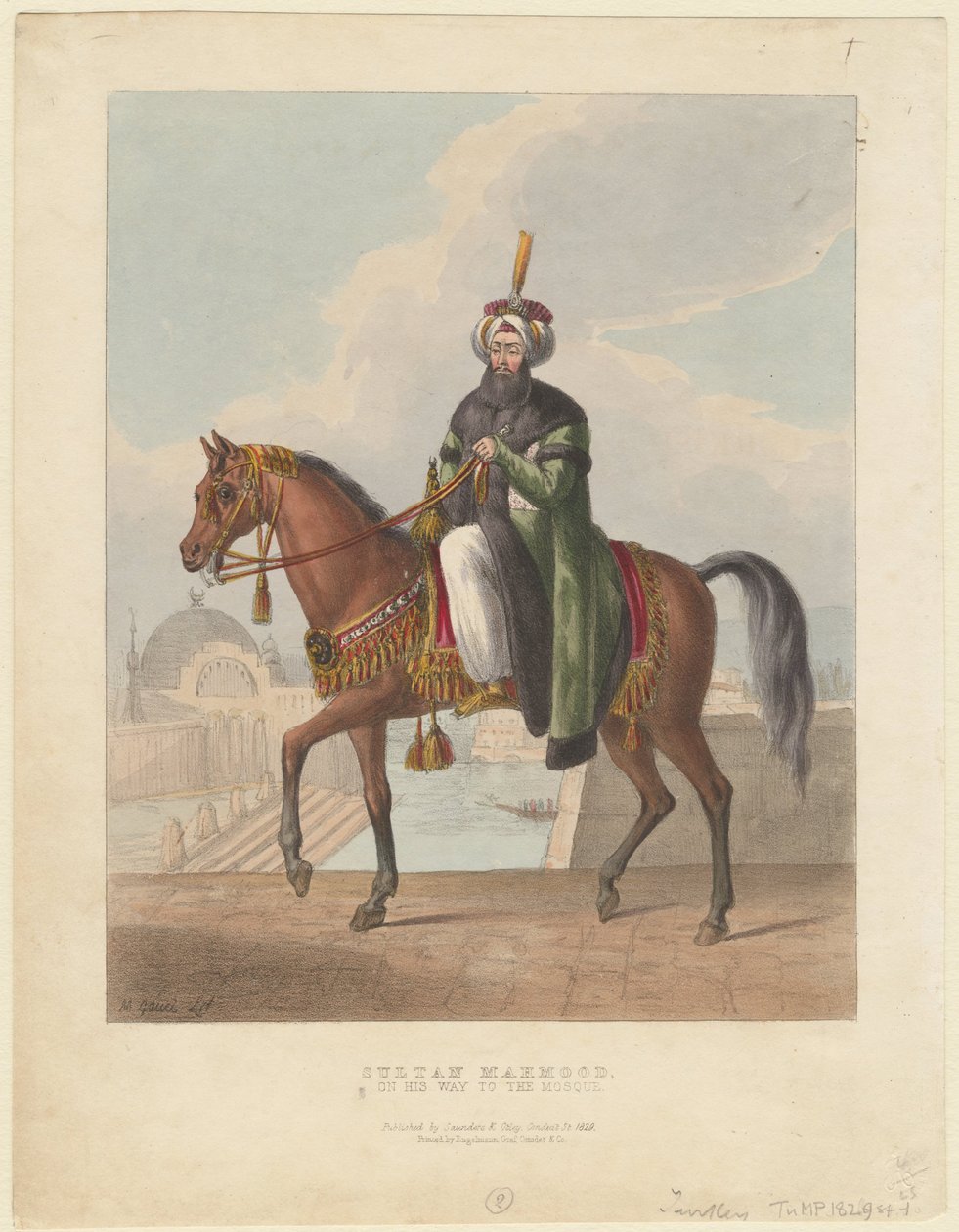 صورة لمحمود الثاني 1785-1839 ، سلطان الدولة العثمانية ، 1829 بواسطة M. Gauci