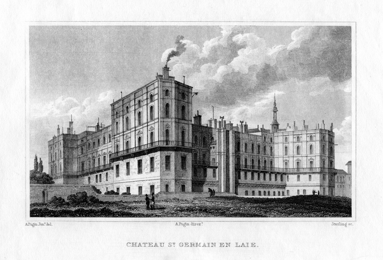 Chateau de Saint Germain en Laye ، باريس ، c1830 بواسطة إم جي ستارلنج
