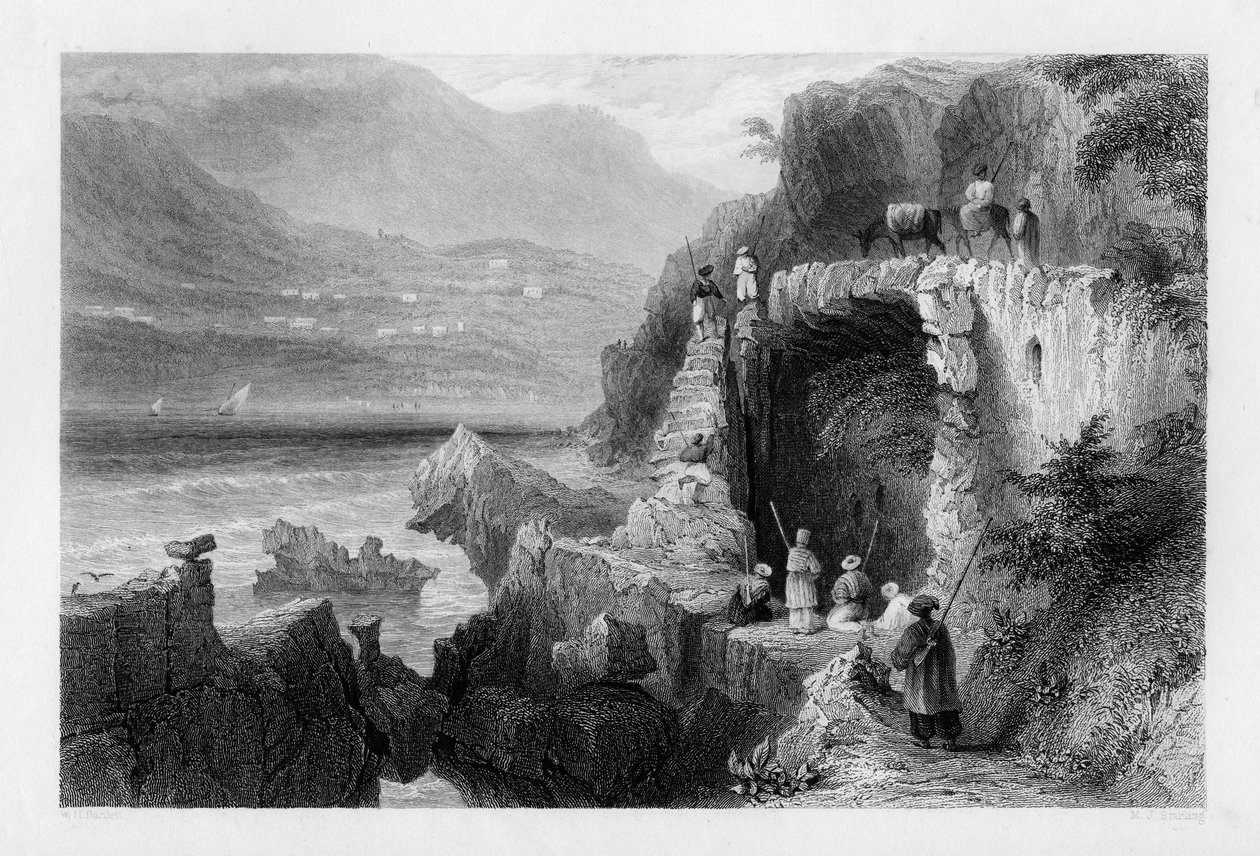 ضريح القديس جورج ، خليج كسروان ، سوريا ، 1841. بواسطة إم جي ستارلنج