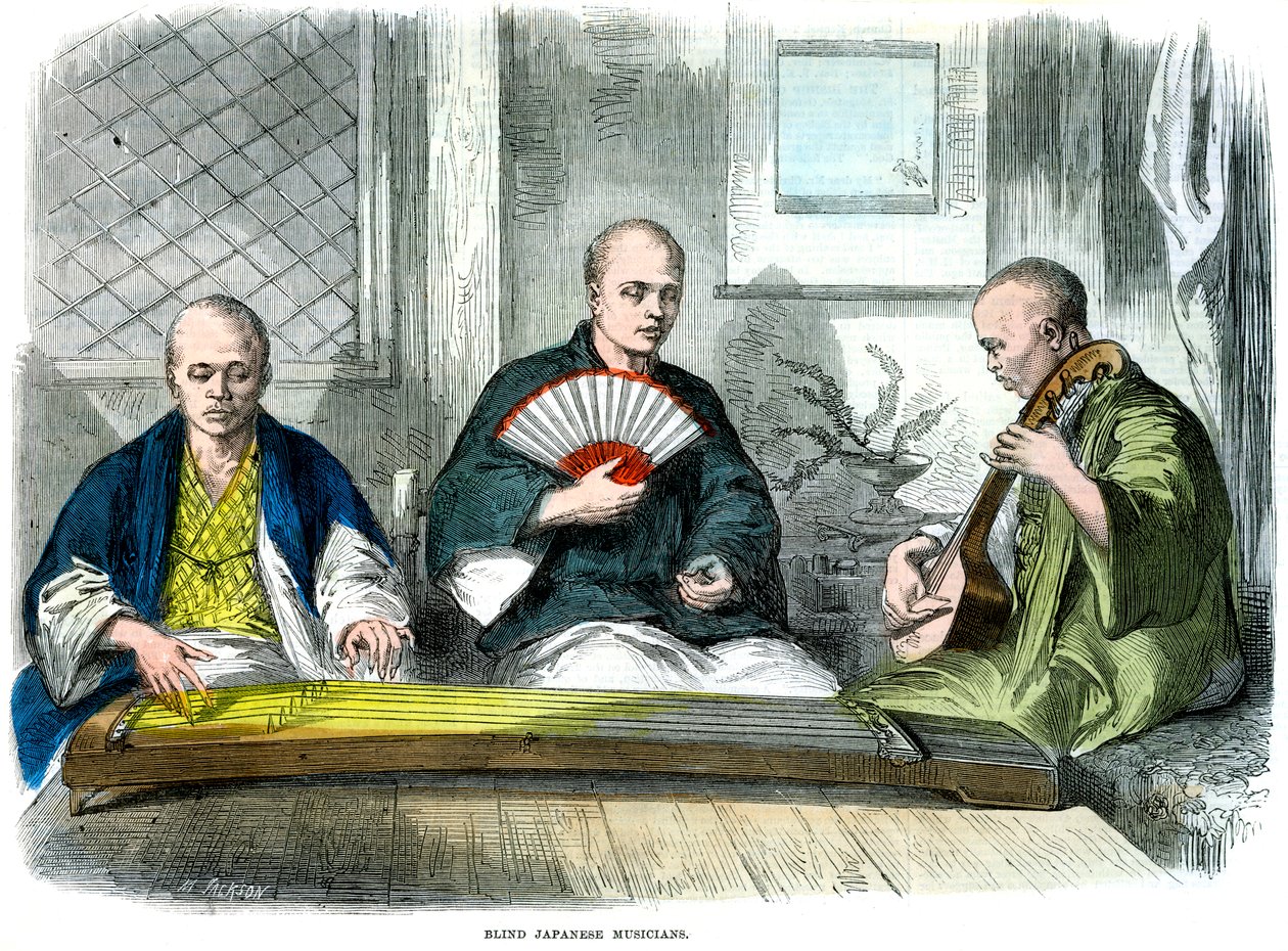 الموسيقيين اليابانيين المكفوفين ، 1864 بواسطة جاكسون