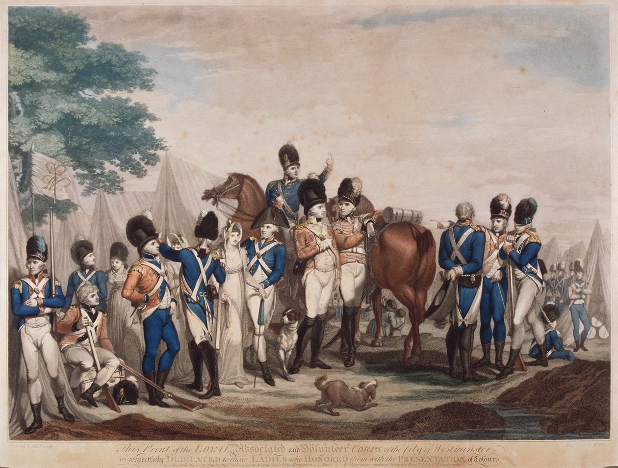 جنود من Loyal Associated and Volunteer Corps of the Westminster ، 1799 بواسطة إم مكان