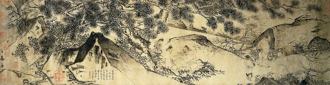 Handscroll- الحكماء الأربعة لشانغشان بواسطة ما يوان