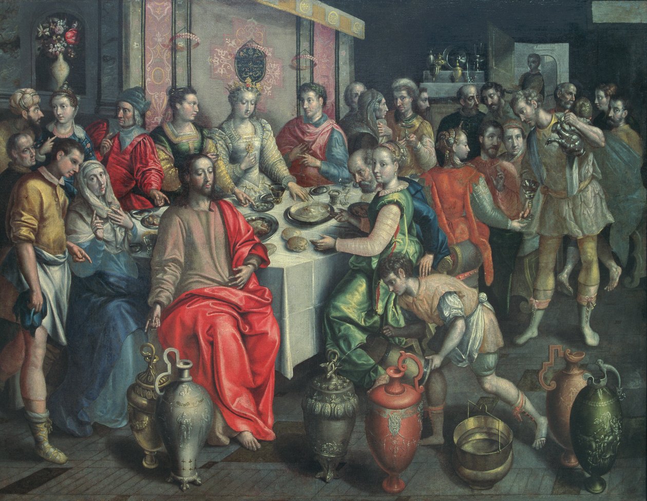 الزواج في قانا ، 1597 بواسطة Maarten de studio of Vos