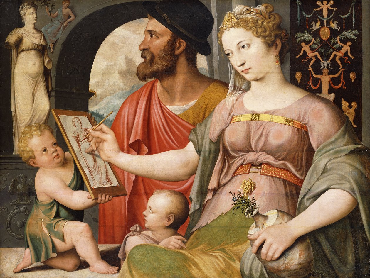 رمزية للرسم: Pictura عمل رسم بعد التحف بواسطة مارتن دي فوس