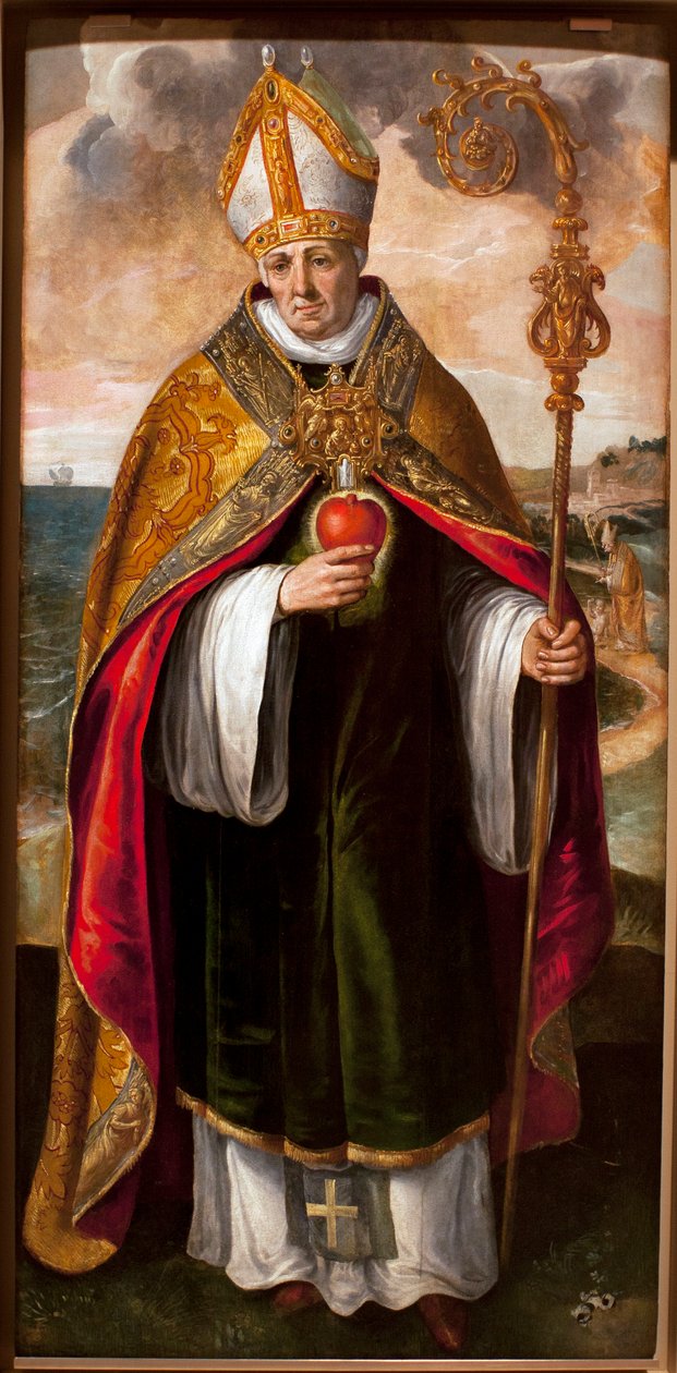 Augustine of Hippo - Saint Augustine (Augustine of Hippo، 354-430) لوحة بواسطة Maaerten de Vos (Martin de Vos، Marten de Vos) (1532-1603) ، زيت على خشب بواسطة مارتن دي فوس