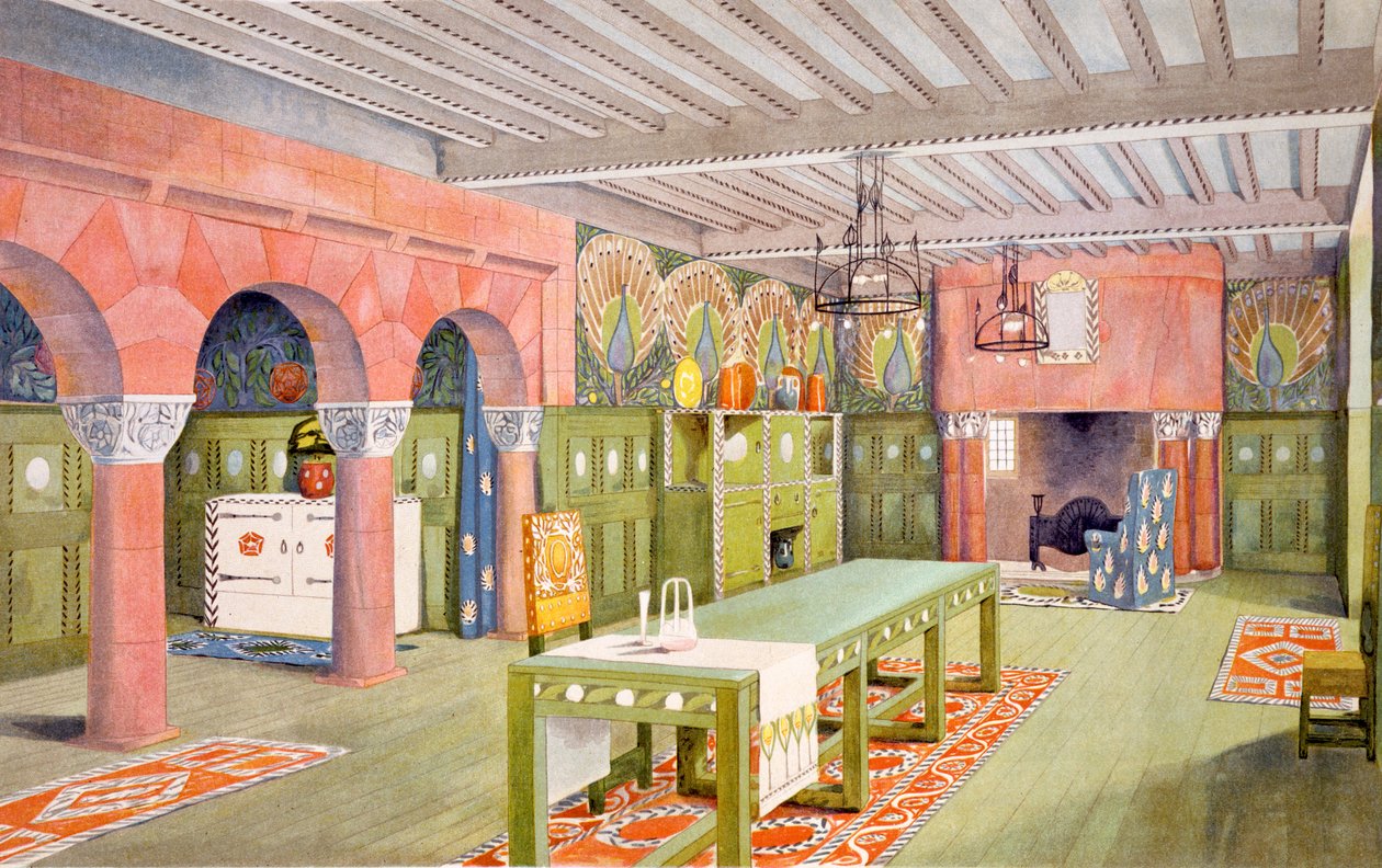 غرفة الطعام ، مطبوع من قبل Emil Hochdanz ، c.1901 بواسطة ماكاي هيو بيلي سكوت