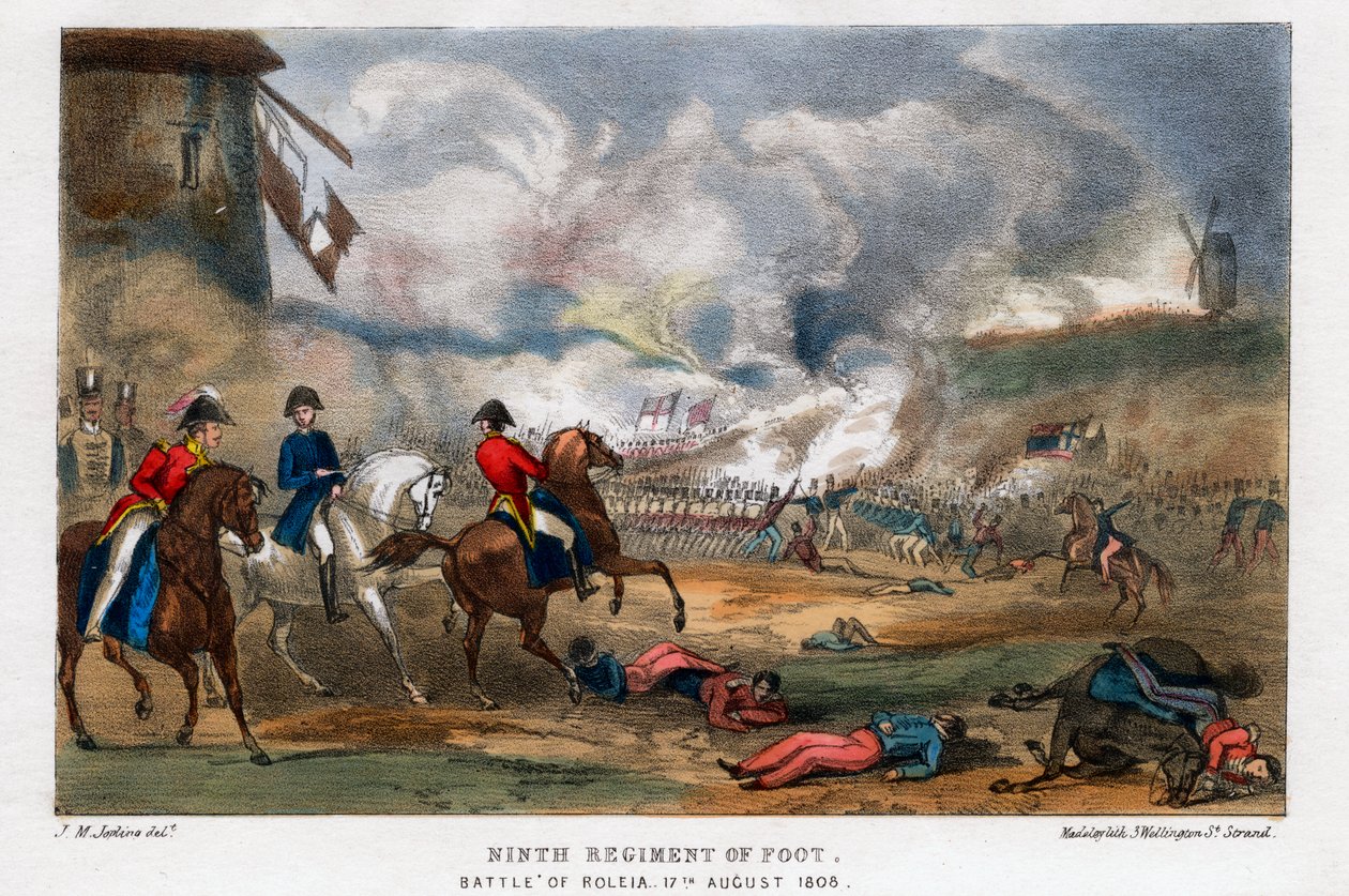 الفوج التاسع للقدم ، معركة روليا ، البرتغال ، 17 أغسطس 1808. بواسطة مادلي