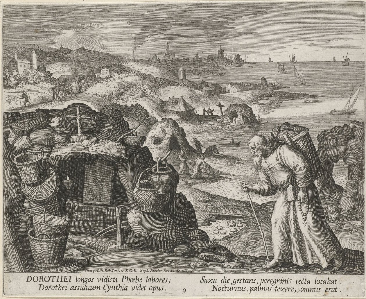 القديس دوروثيوس في غزة ناسك ، 1600. بواسطة Maerten Vos de
