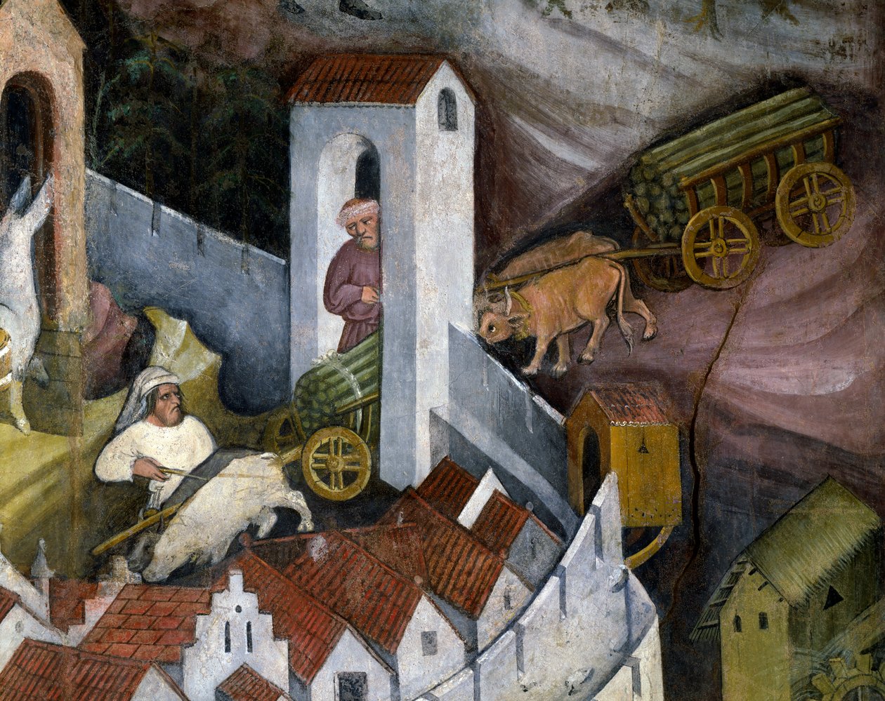 Wood harvesting, detail from Month of December, Cycle of Months بواسطة المايسترو (Attr. To) Venceslao