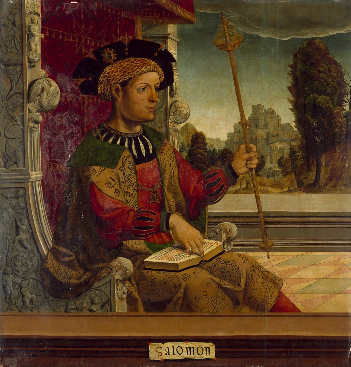 الملك سليمان ، ج. 1525 بواسطة Maestro de Becerril