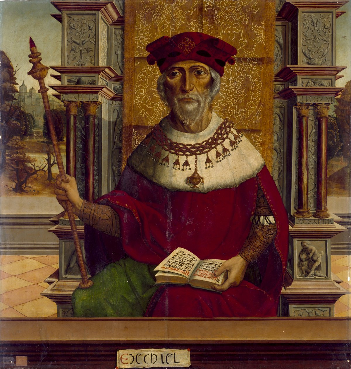 النبي حزقيال ، ج. 1525 بواسطة Maestro de Becerril
