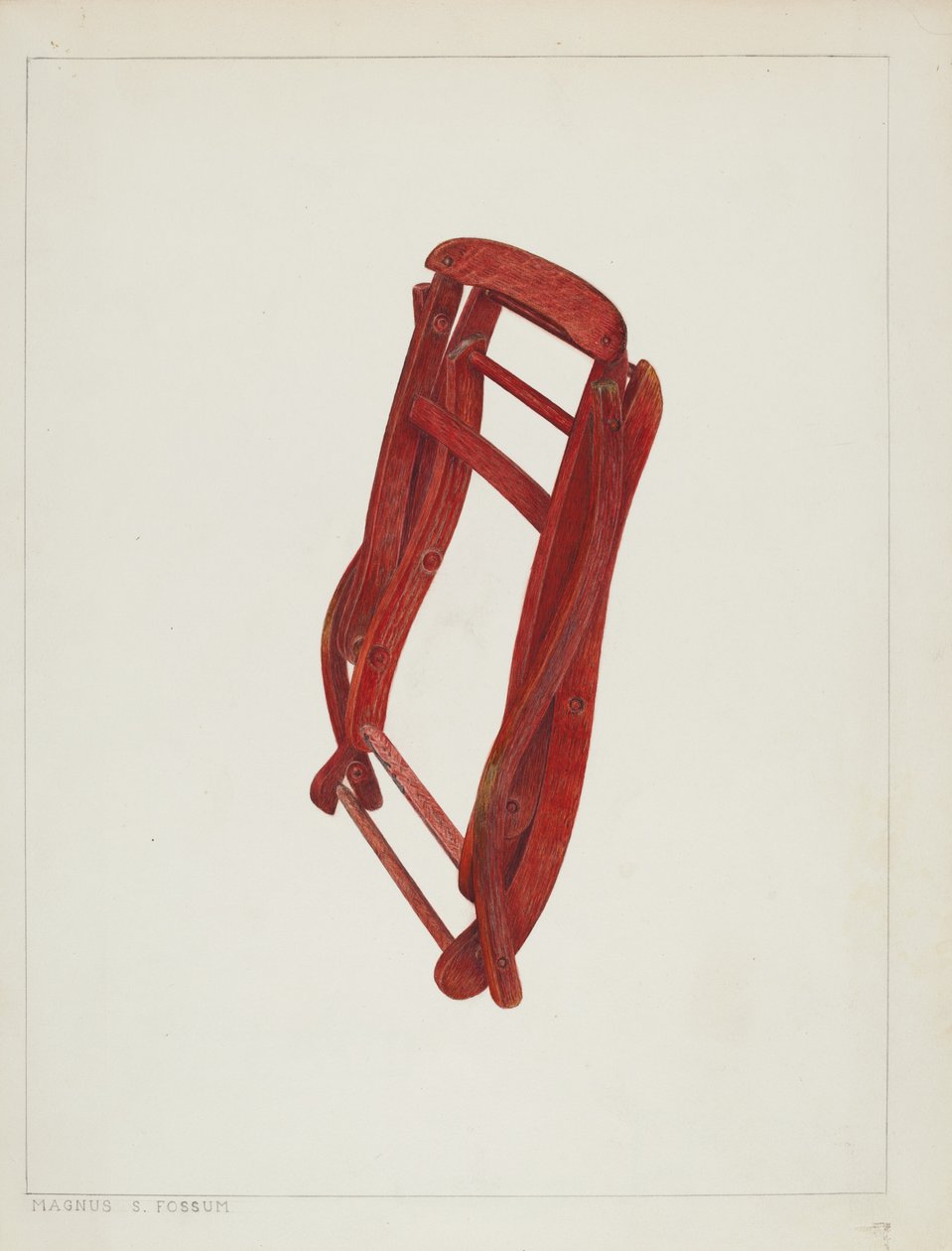 كرسي أطفال قابل للطي ، ج. 1938. بواسطة ماغنوس س.فوسم