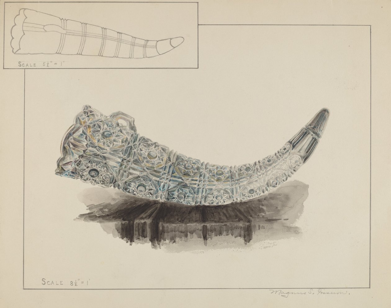 حامل زهور زجاجي ، ج. 1936. بواسطة ماغنوس س.فوسم