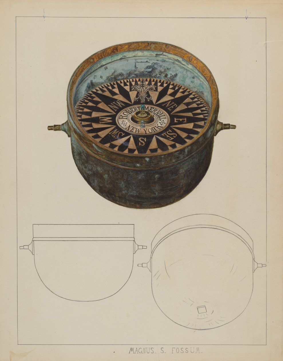 بوصلة السفينة ، ج. 1937. بواسطة ماغنوس س.فوسم