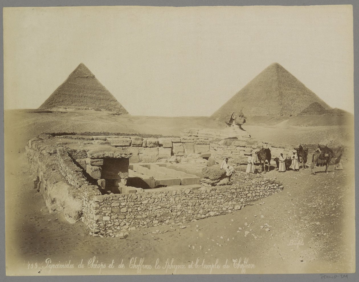 Piramide van Cheops en Chephren، de sphinx en de tempel van Chefren أهرامات خوفو وخافرين أبو سيفينكس ومعبد خفرع (العنوان على الكائن) بواسطة ميزون بونفيس