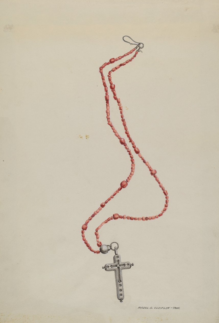 الخرز المرجاني والصليب ، ج. 1937. بواسطة ماجل ج