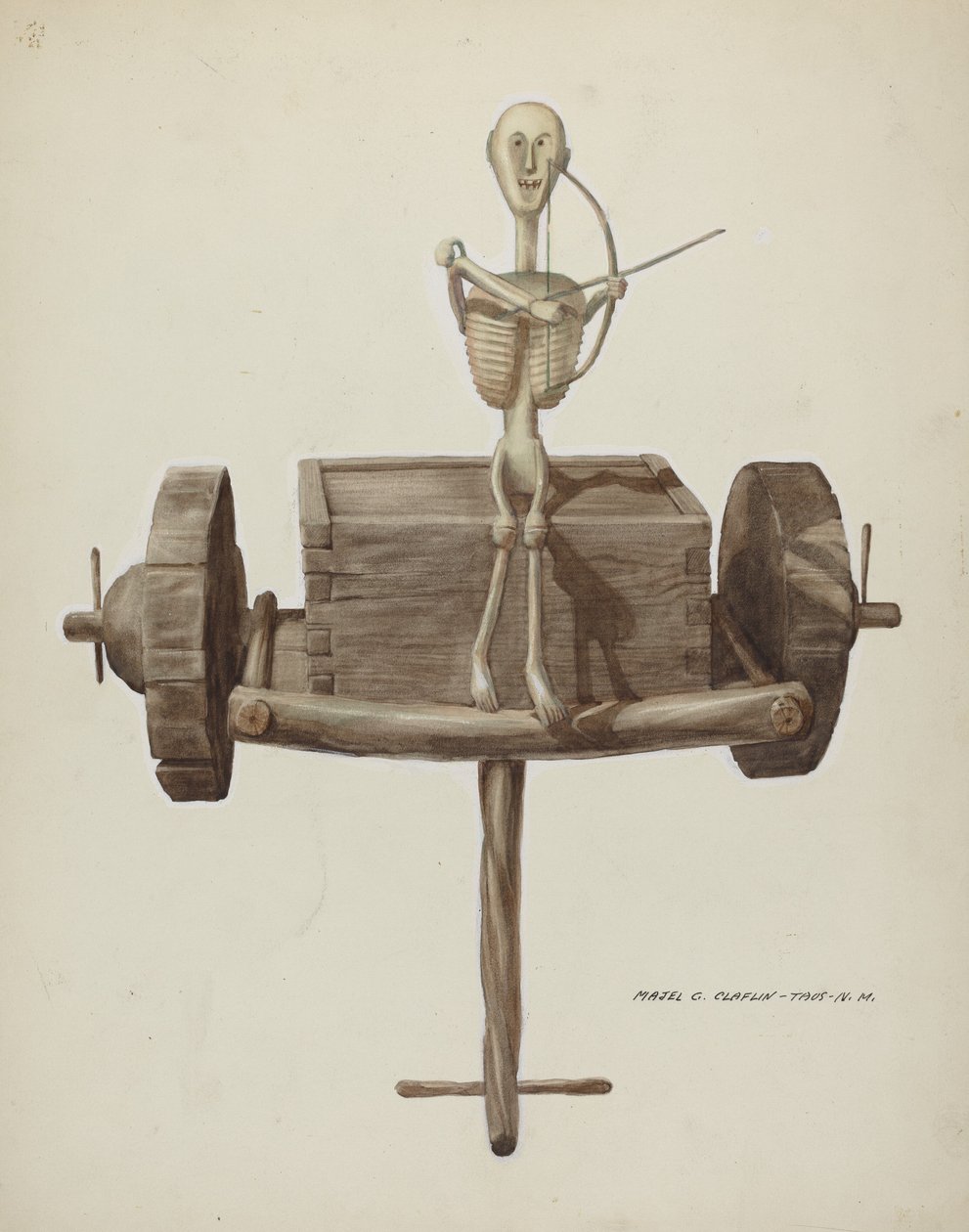 عربة موت Penetente وشخصية الموت ، ج. 1937. بواسطة ماجل ج