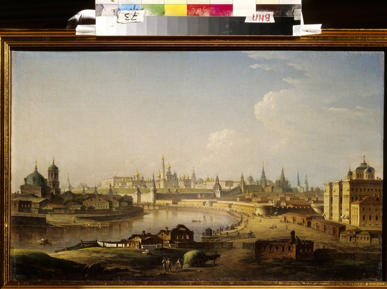 منظر للكرملين ودار الأيتام في موسكو. رسم مكسيم (مكسيم) نيكيفوروفيتش فوروبييف (فوروبييف) (1787-1855) ، زيت على قماش بواسطة ماكسيم نيكيفوروفيتش فوروبييف
