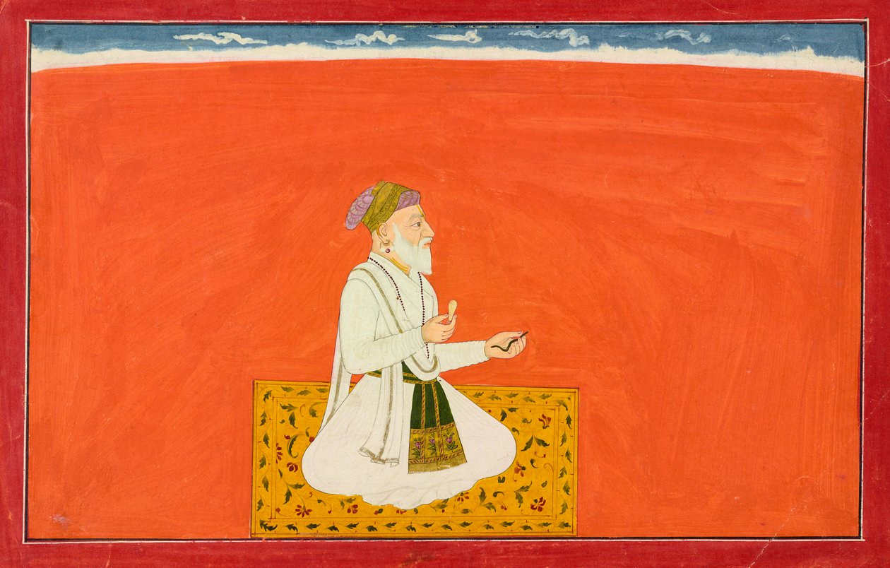 الطبيب الحكيم Dhanvantari ، ورقة من سلسلة Bhagavata Purana السادسة ... ، كاليفورنيا. 1735-1740. بواسطة ماناكو