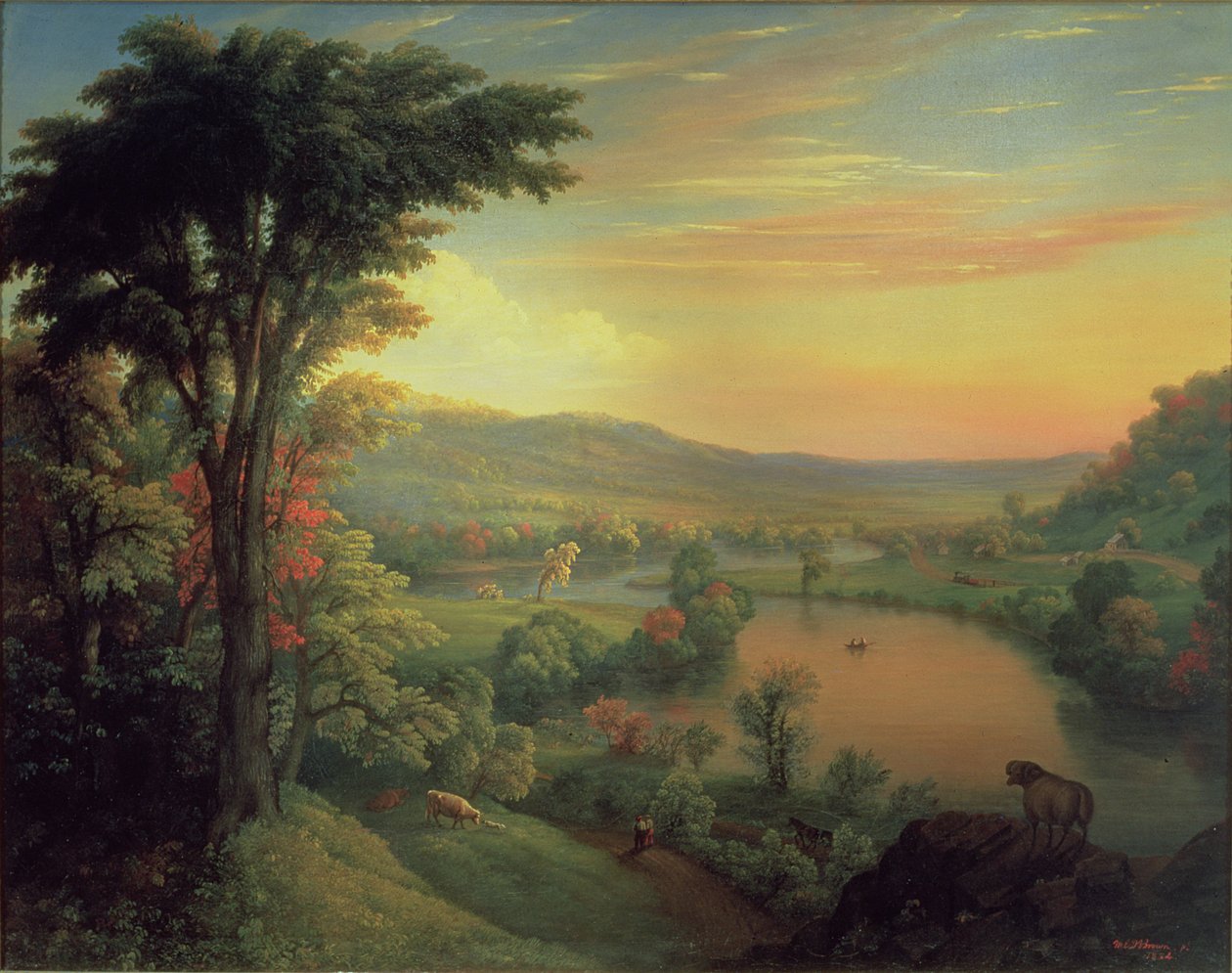 منظر للموهوك بالقرب من ليتل فولز ، 1854 بواسطة Mannevillette Elihu Dearing Brown