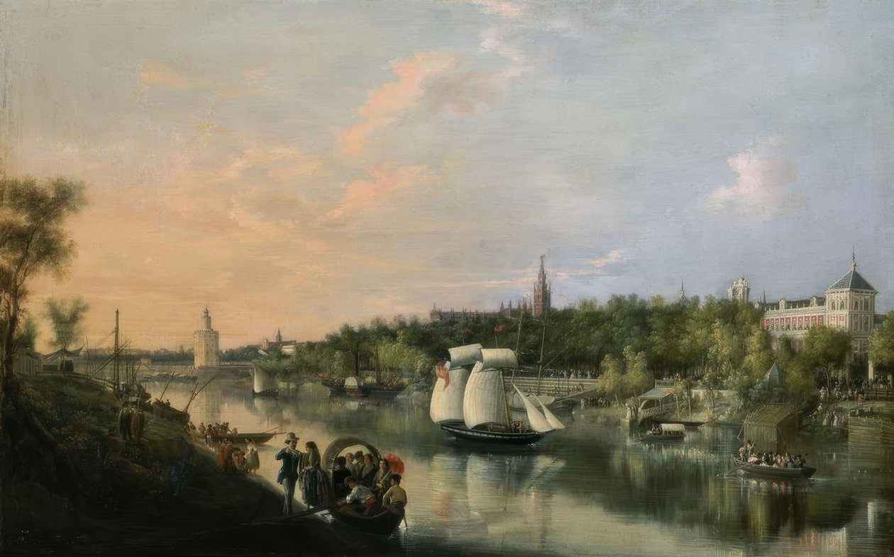 الجوادالكيفير كما يذهب من قبل سيفيل - 1851 - OELO - LIENZO 86،5X135،4CM بواسطة مانويل بارون إي كاريو