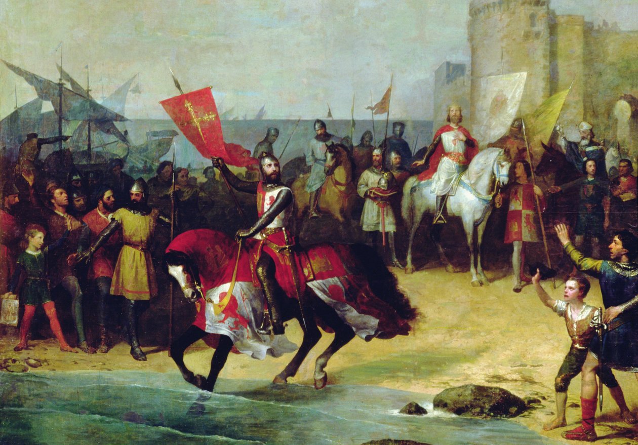 استعادة قادس عام 1262 بواسطة ألفونسو الحكيم (زيت على قماش) بواسطة Manuel Cabral y Aguado Bejarano