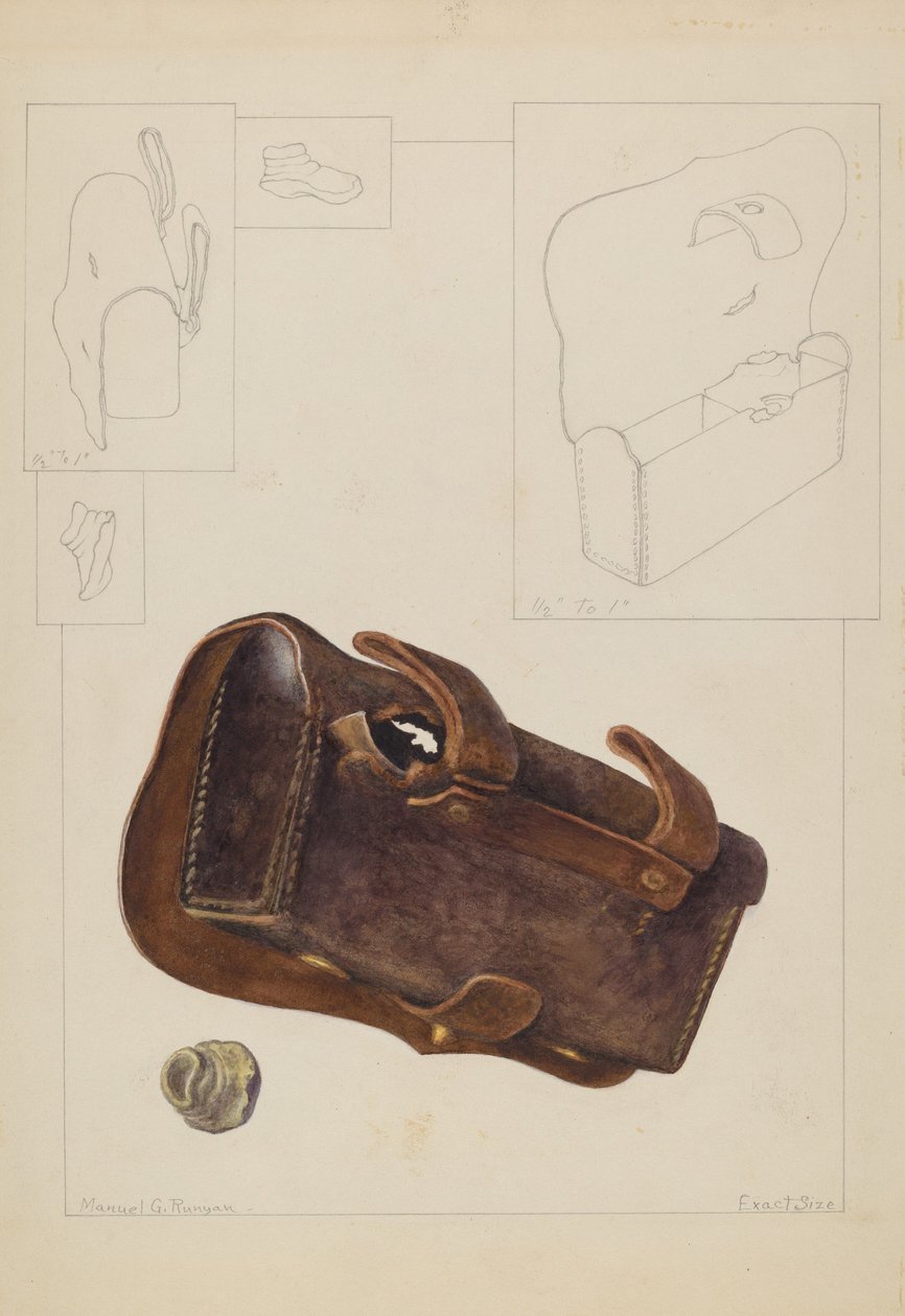 علبة خرطوشة ورصاصة ، ج. 1937. بواسطة مانويل جي رونيان