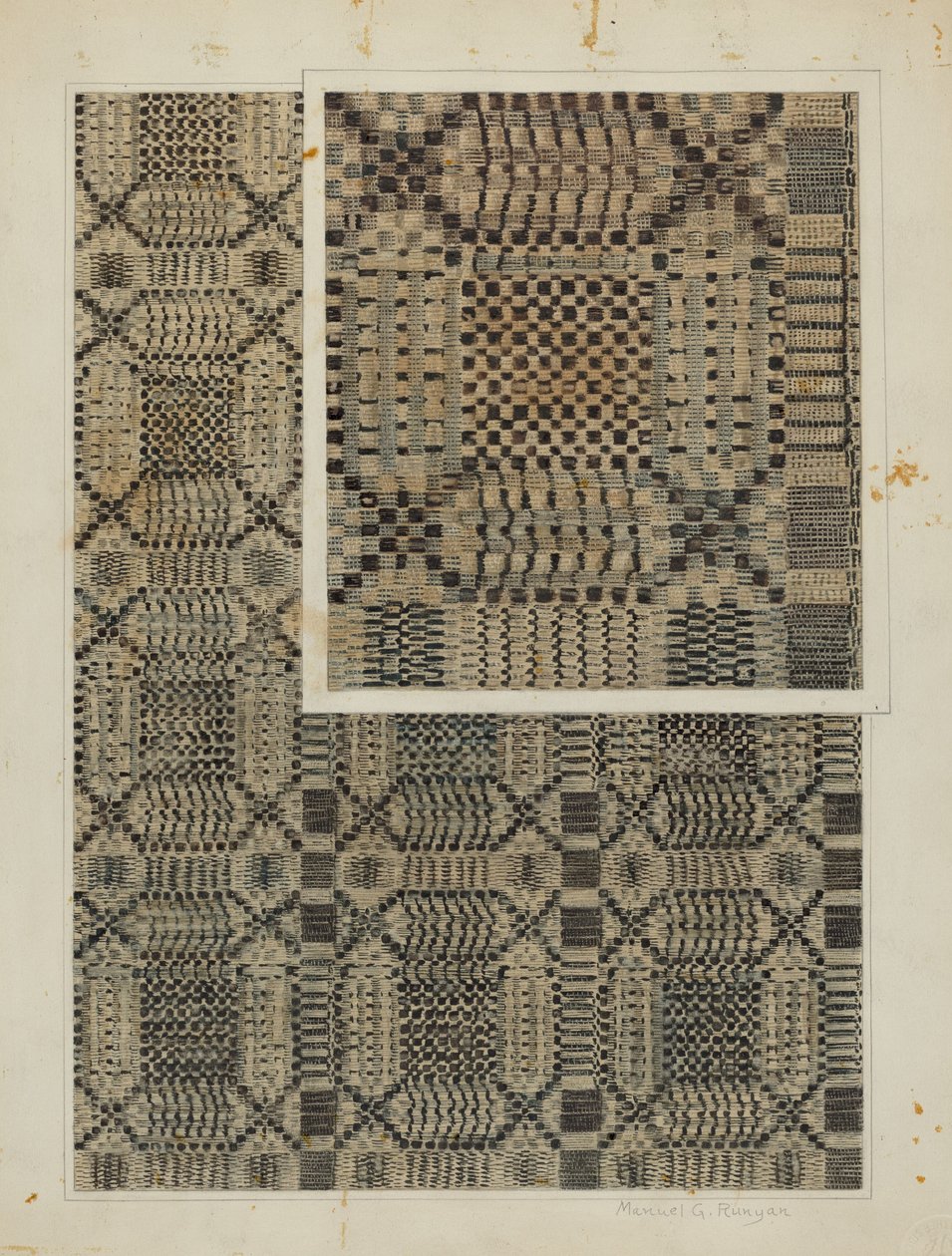 غطاء منسوج ، ج. 1938. بواسطة مانويل جي رونيان