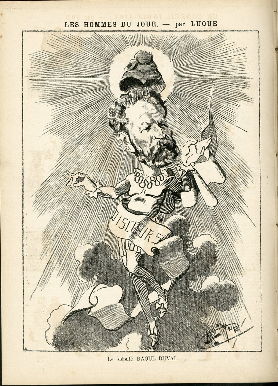 رسم لمانويل لوك (1854-1919) في لا كاريكاتور (1880) بواسطة مانويل لوك
