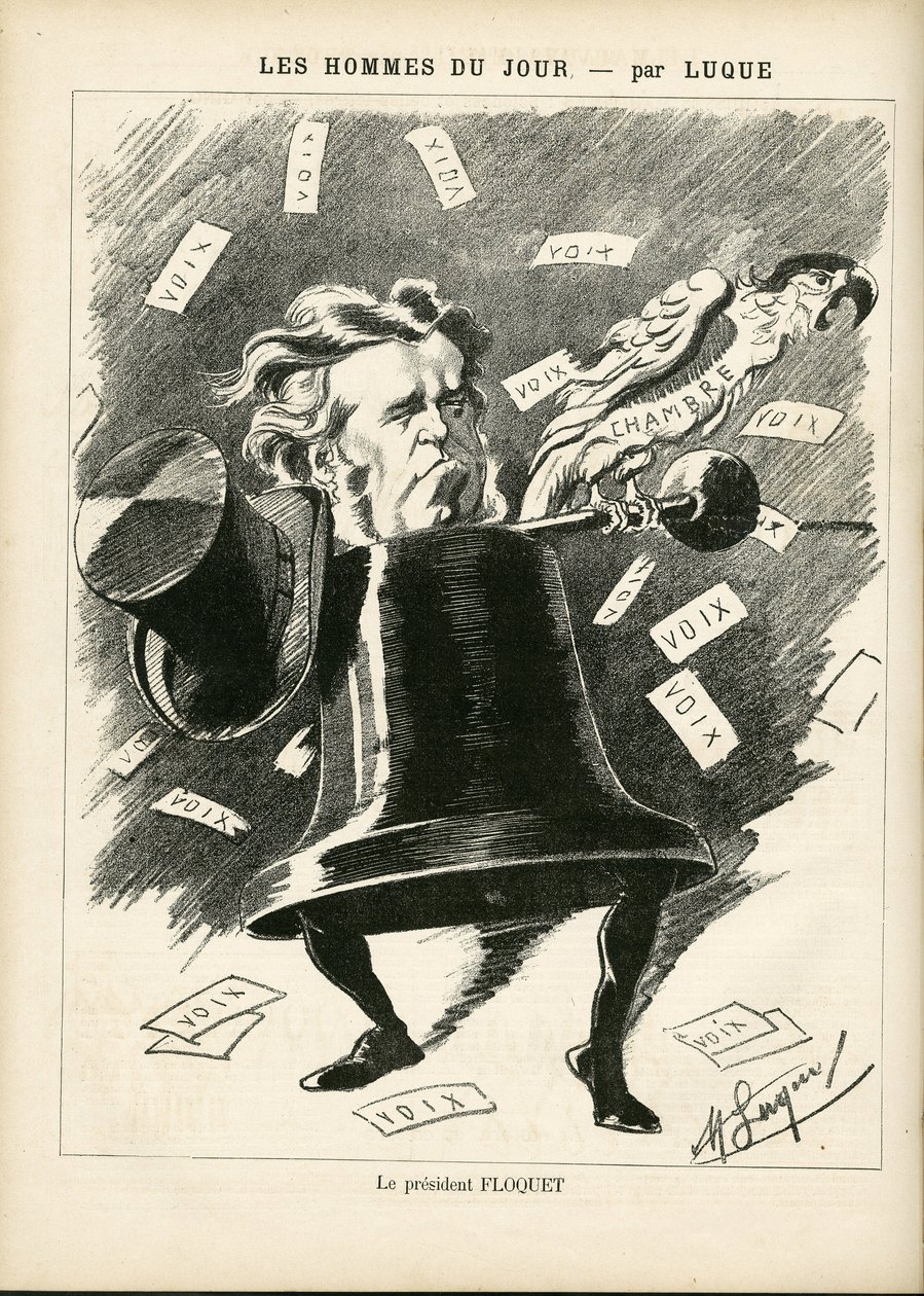 Illustration of Manuel Luque (1854-1919) for the Cover of La Caricature (1880) بواسطة مانويل لوك
