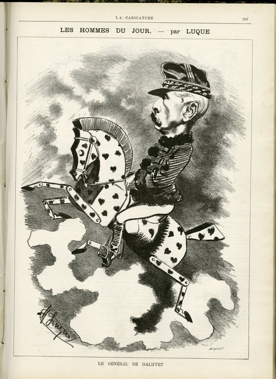 Illustration of Manuel Luque (1854-1919) in La Caricature (1880) بواسطة مانويل لوك